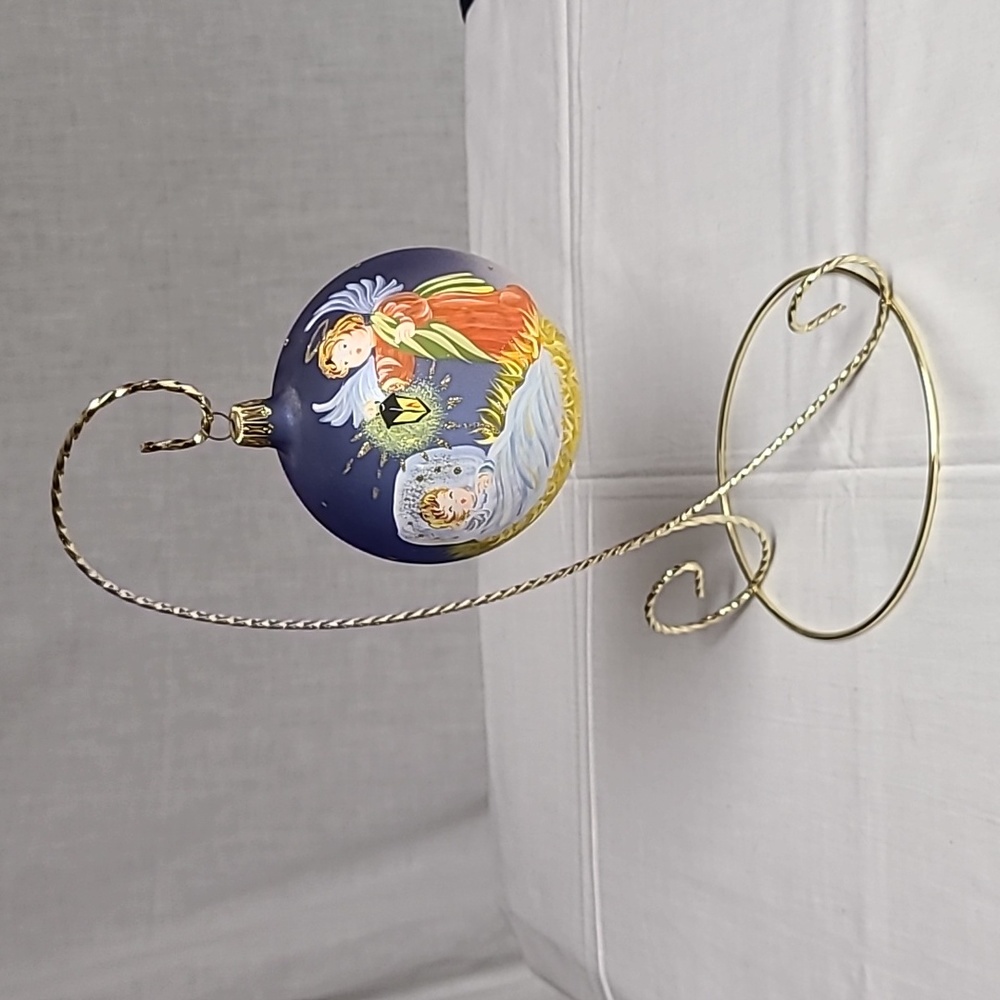💥CLEARANCE💥Hanging Ornament Large Glass Globe Angel Baby Jesus Christmas